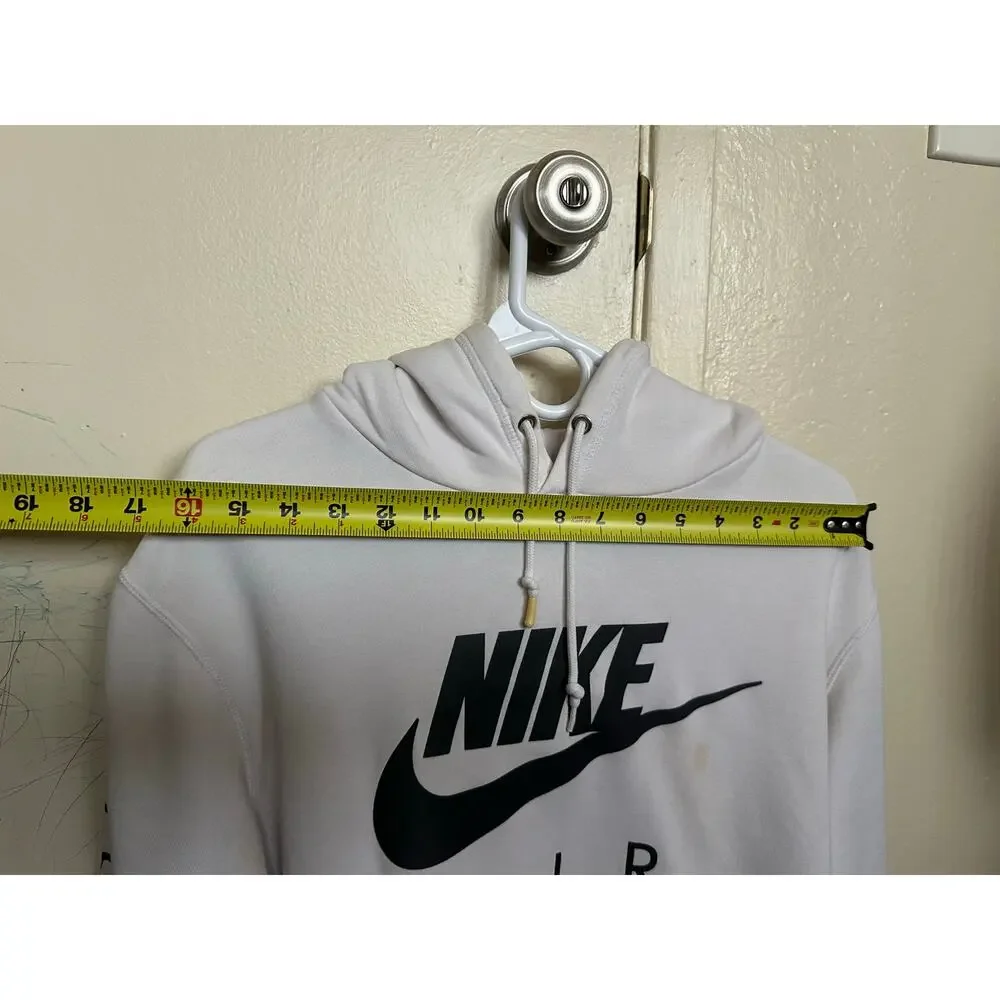 Nike Air Hoodie White Pullover Sweatshirt Men’s Size L Logo Front Pocket
